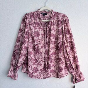 NWT INC International Concepts Women Giselle Garden Blouse SZ L Ruffles Boho